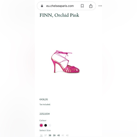 Chelsea Paris Orchid Pink Strappy Heels, Size 39 Retail $595 New in Box - Picture 2 of 9